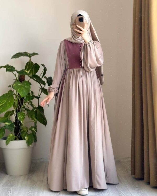 মরিয়াম বোরকা- 🌸 কালার: ডাস্টি গোলাপি (Dusty Pink)